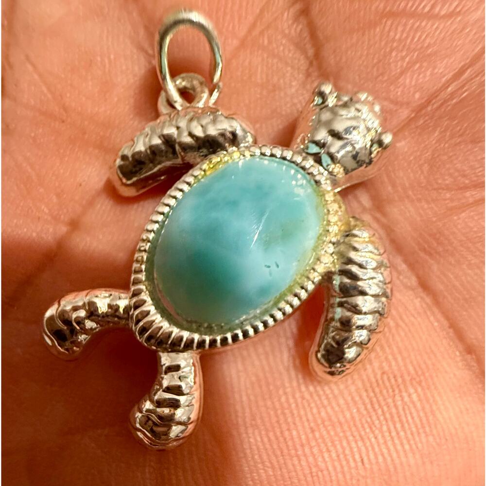 Vintage turtle  Sterling Silver 925 Pendant Charm Authentic